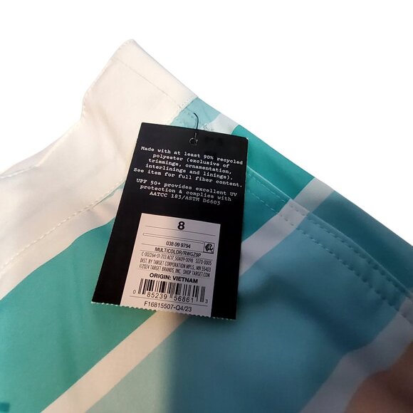 Art Class Boys Swim Trunks Rainbow Striped Design Size 8 Adjustable drawstring - Picture 3 of 9